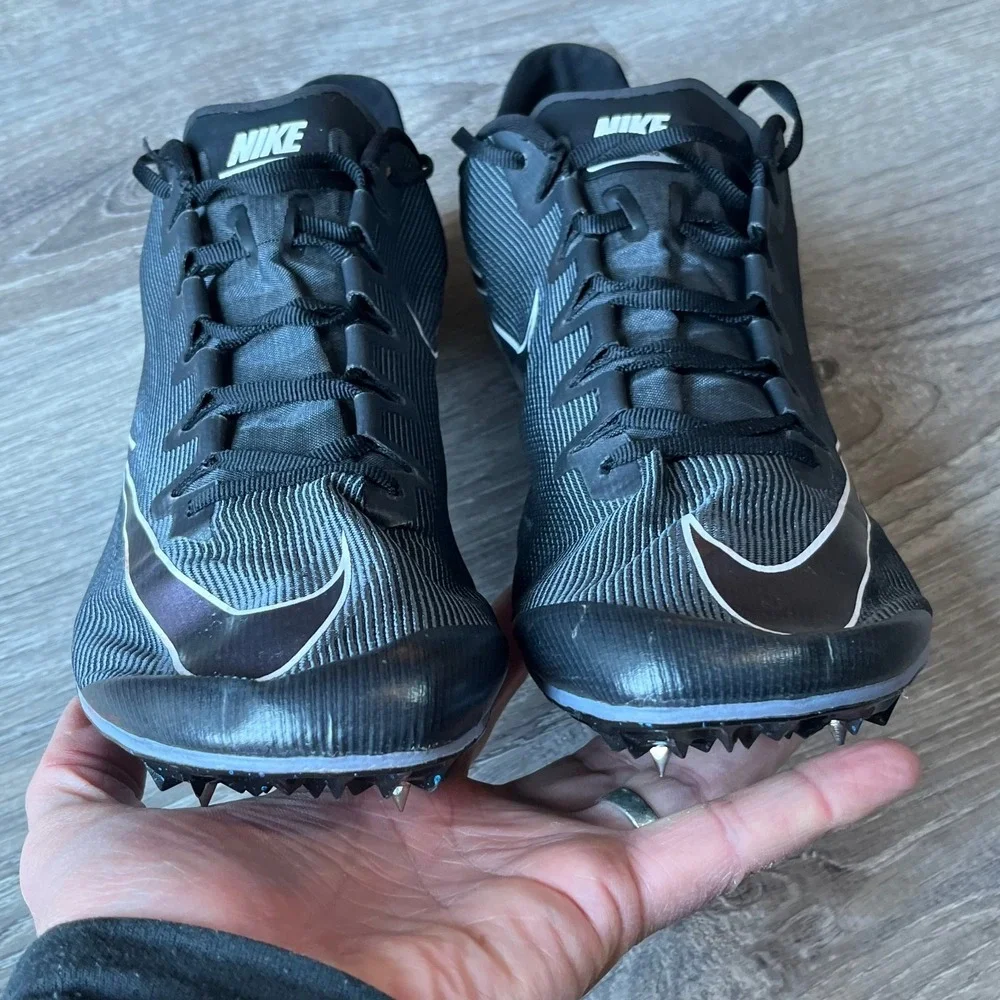 Nike Zoom 400 Track Spikes Black Indigo Fog Mens 12 UK 11 EU 46